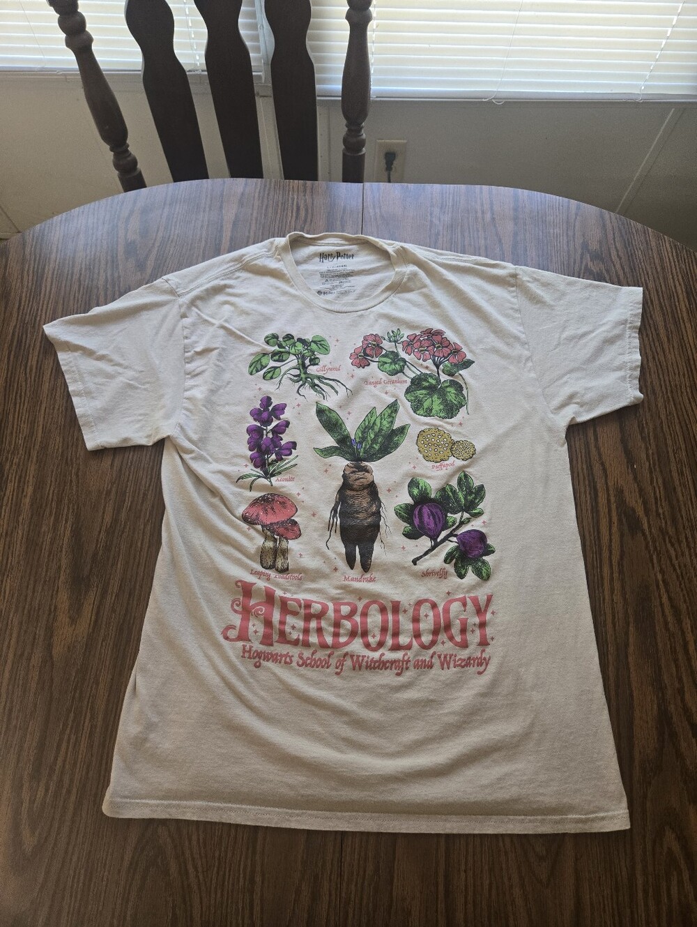 Harry Potter Herbology Tshirt.  Hogwarts School Of Witchcraft And Wizardry
